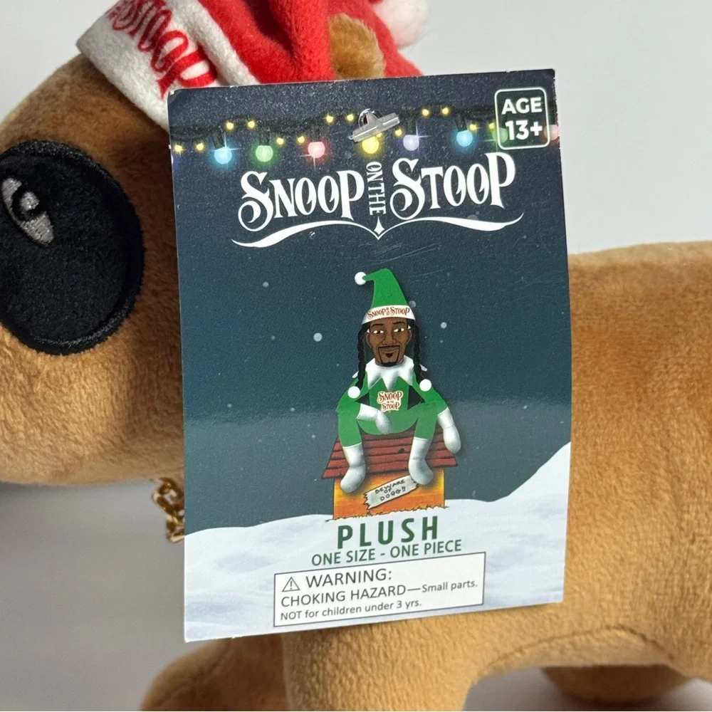 Snoop on the Stoop Dogg A Hood Tradition One Size‎ Dog with GOLD Chain Plush-NEW